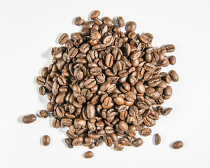 coffee beans on white background