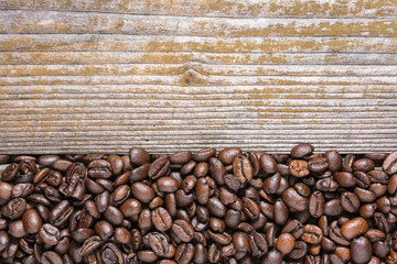 coffee beans on wooden table