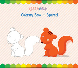 squirrel coloring book educational game