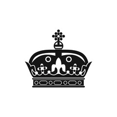 A royal crown icon, simple style