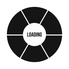 Circle loading icon, simple style 