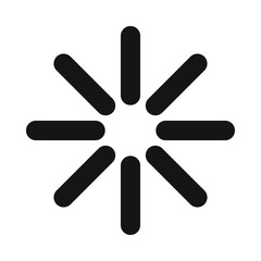 Loading circle sign icon, simple style