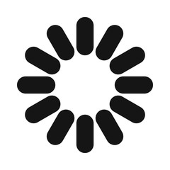 Loading circle sign icon, simple style