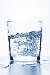 glass of water isolated on white