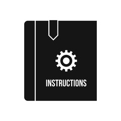 Instruction book icon, simple style