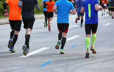 Fototapeta premium Rückansicht_Marathonläufer_2016