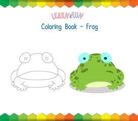 Frog coloring book educational game