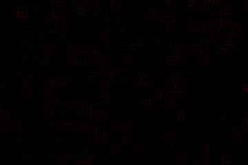 Red square line on black abstract modern  background