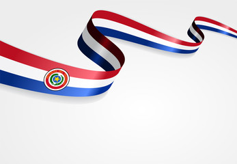 Paraguayan flag background. Vector illustration.