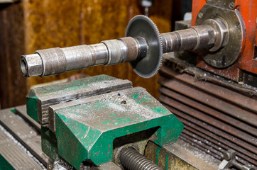 part of old lathe