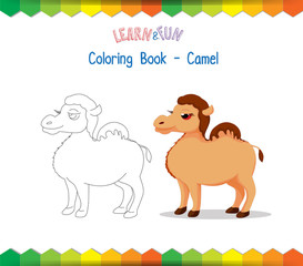 Camel coloring book educational game