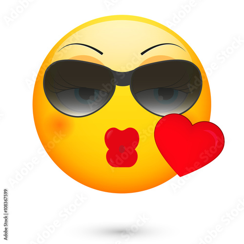 kiss air symbol on vector air Isolated Girl emoticon. illustration Foto: white kiss