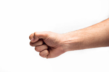 Hand with clenched a fist