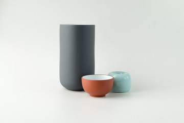 ceramic ware on white background