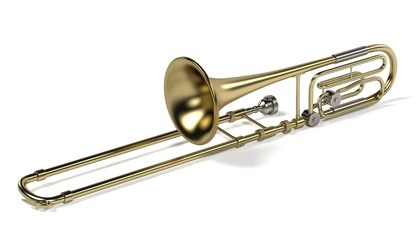 Obraz na płótnie Canvas 3d rendering of bass trombone