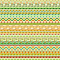 Colorful Tribal Seamless Pattern