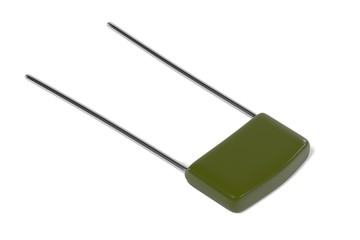 3d rendering of capacitor electronic part