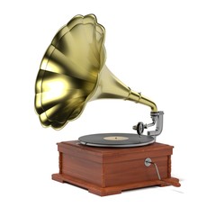 Fototapeta premium 3d render of vintage gramophone