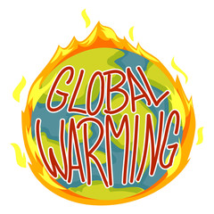 Vector Illustration of Global Warming Concept
