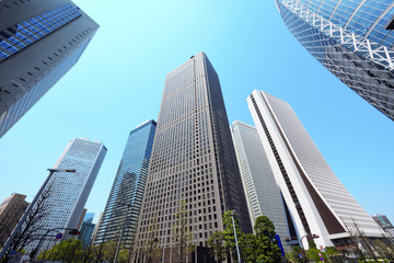 Fototapeta na wymiar High-rise buildings of fine weather - Shinjuku, Tokyo, Japan