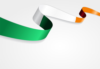  Irish flag background. Vector illustration.