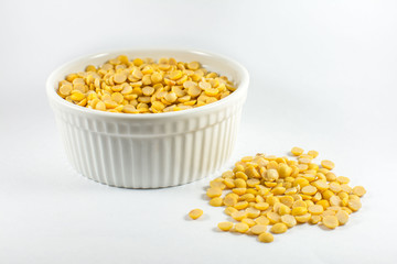 close up of a bowl of yellow beans