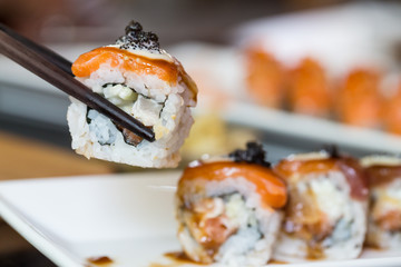 Sushi salmon roll