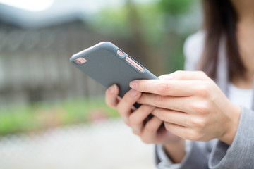 Business woman use of smart phone