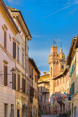 Alleys the beautiful medieval town in Tuscany.