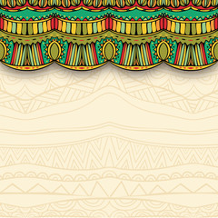 Ornate Curtain And Ethnic Ornament Background - 108373354