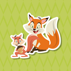 Animal cartoon design , editable vector