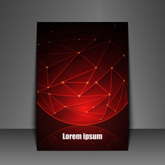 Template flyer with abstract background. Eps10 Vector illustration