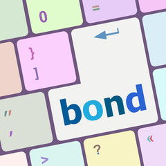 bond button on computer pc keyboard key vector illustration