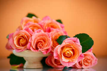 bouquet of pink roses