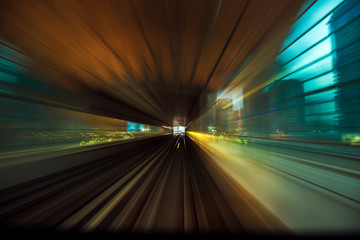 Fototapeta na wymiar Dubai metro, abstract.