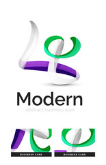 Ribbon swirl business logo
