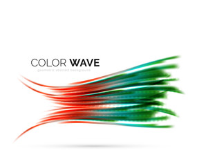 Glossy wave isolated on white background 