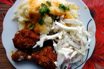 roasted chicken with vegetables