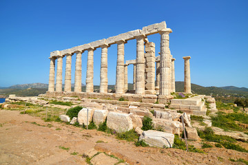 temple of Poseidon at Cape Sounion Attica Greece