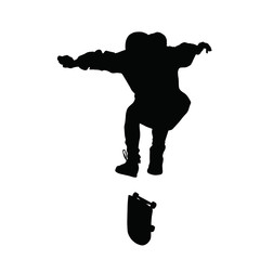 Teenager ride on a skateboard © Dobrydnev