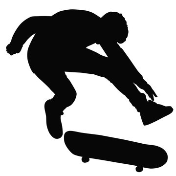 Teenager ride on a skateboard