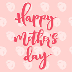Happy mother's day pink greeting card.
