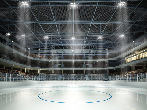 Eishockeyhalle Mittellinie