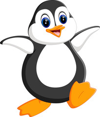 illustration of cute penguin cartoon