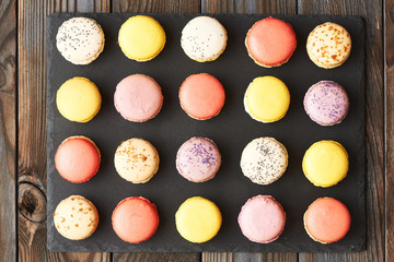 French delicious dessert macaroons