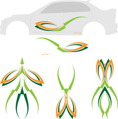 Obraz premium Vehicle Graphics, Stripe : Vinyl Ready