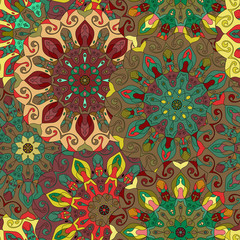 Seamless pattern. Vintage decorative elements.