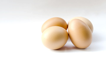 eggs on white background