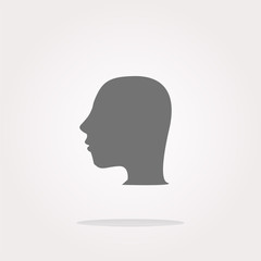 vector Idea head icon button. Web Icon Art. Graphic Icon Drawing
