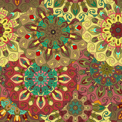 Seamless pattern. Vintage decorative elements.